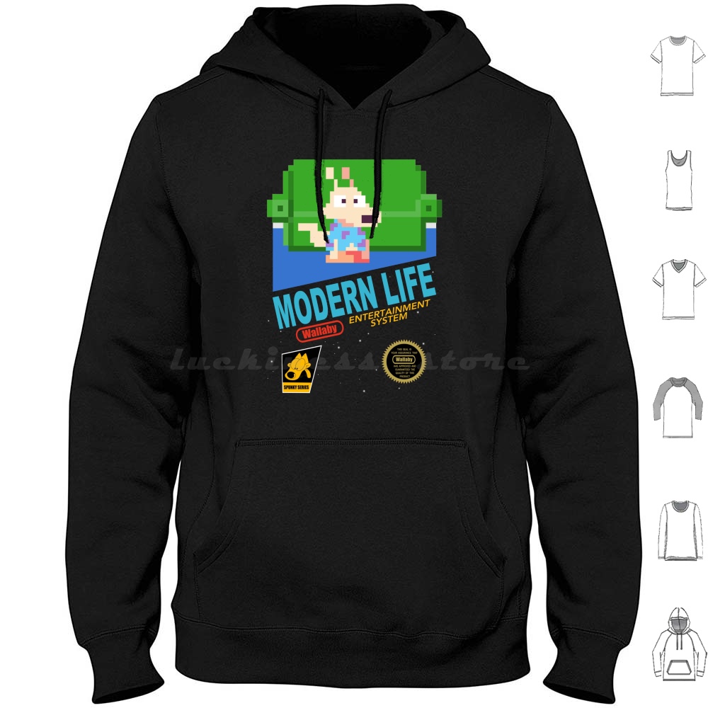 Retro Gaming Life - Modern Life Hoodies Gaming met lange