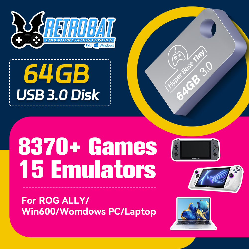 Retro Gaming Theme - JMachen 64 GB draagbare USB 3.0-gameharde
