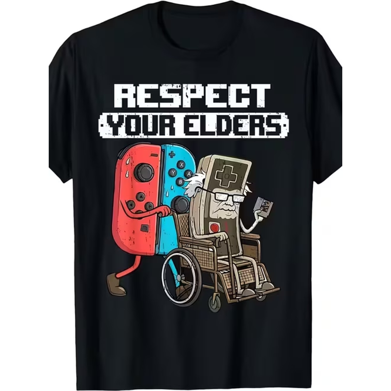 Retro Gaming Theme - Herenpatroon T-shirt Thema Elders Comfortabel Retro