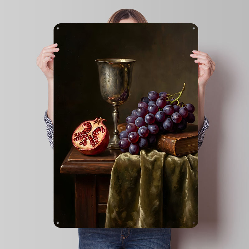 Retro Gaming Life - Stilleven met fruit en kelk Poster