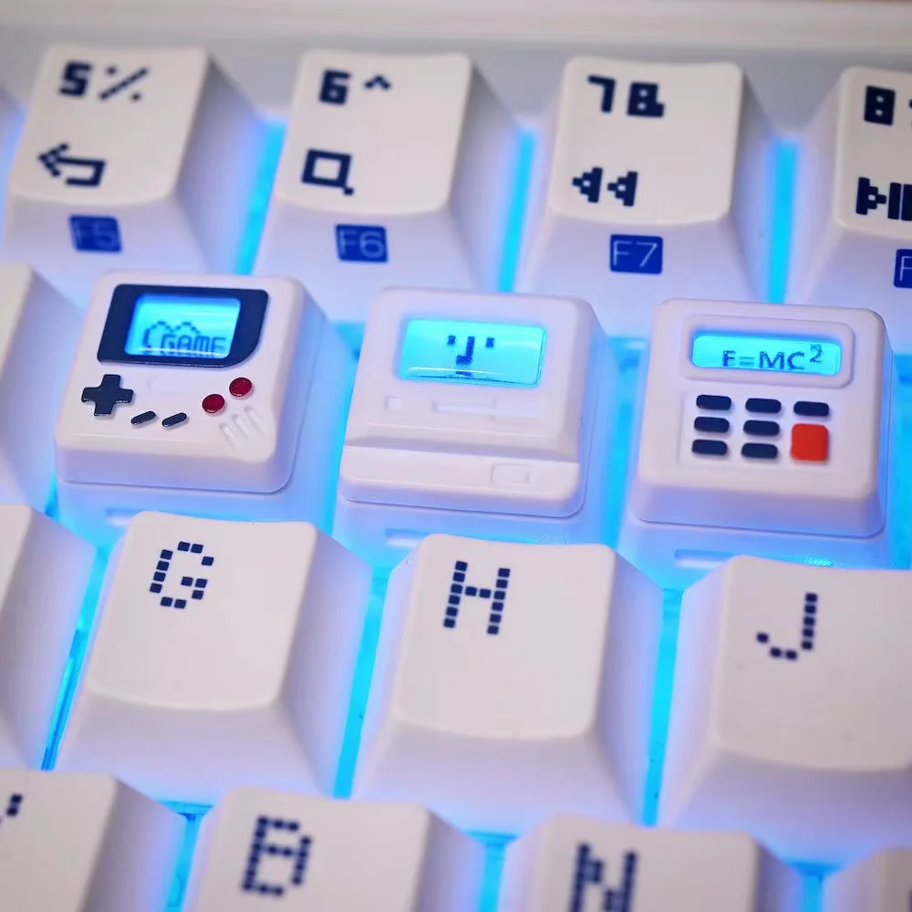 Retro Gaming Room - K-04 3-in-1 creatieve retro transparante toetsenbordset