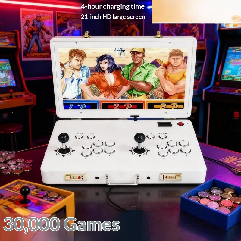 Retro Gaming Handheld 2026 - Arcade-spelautomaat met dubbele joystick, draagbaar, ingebouwd