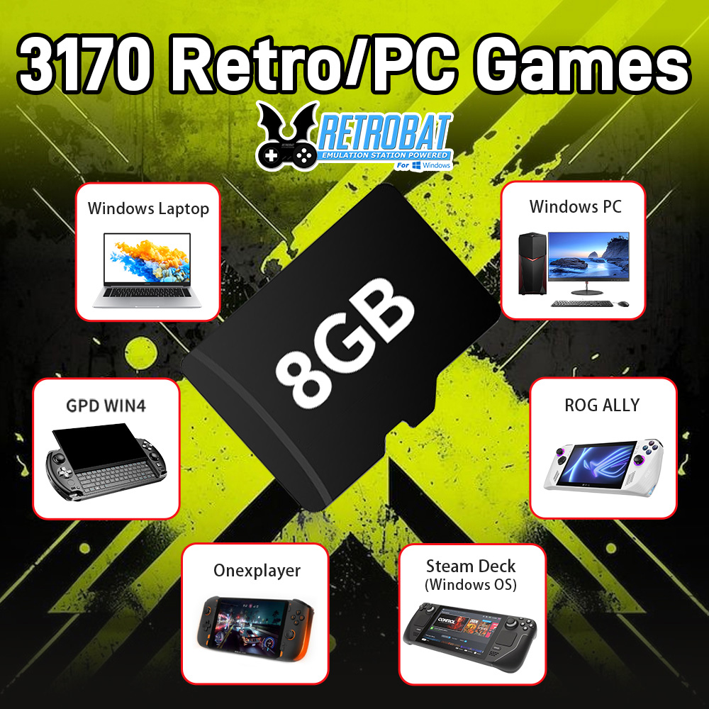 8 GB Game TF-kaart met 3170 Re - Retro Gaming Theme recensie en prijs