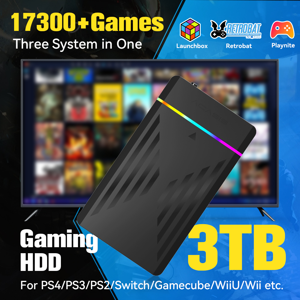 3TB Draagbare Gaming HDD Launc - Retro Gaming Monitor recensie en prijs