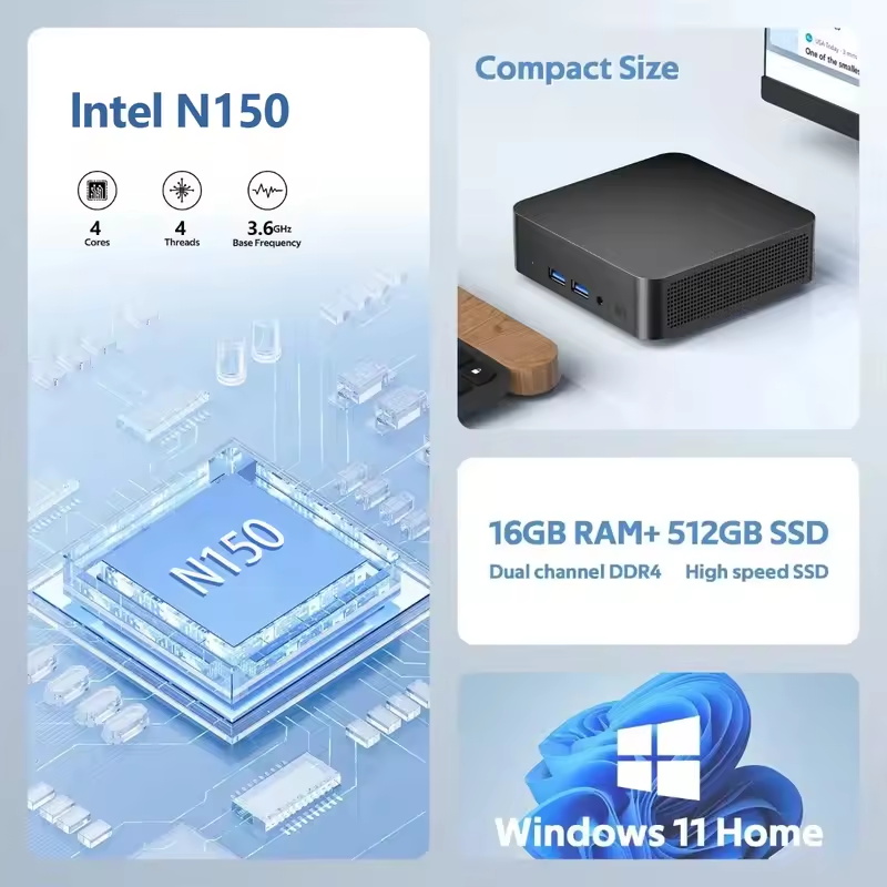 2026 Intel N150 Mini PC Draagb - Retro Pc Gaming recensie en prijs